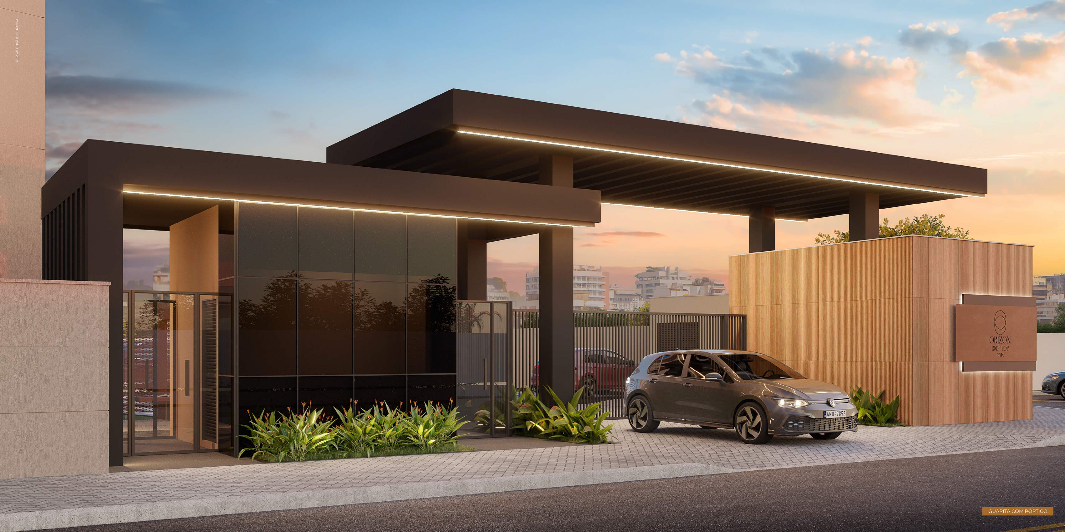 Acesso do Orizon Rooftop, imagem do book do empreendimento